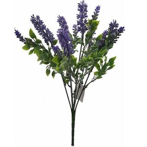 artificial lavender bush bunch flowers purple plastic