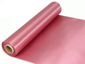 fabric satin ribbon roll wedding table runner dusky pink
