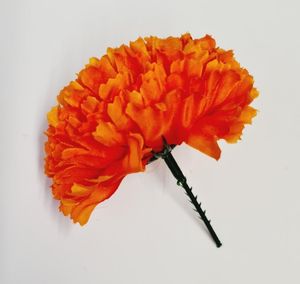 orange artificial carnation pick