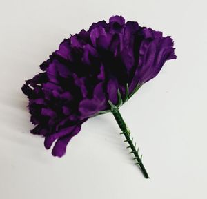 artificial flower pick purple carnation