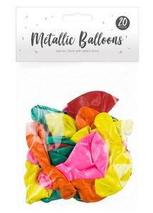 mixed metallic balloons