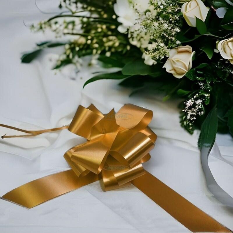 gold florist wedding pull bows gift hamper