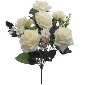 ivory roses flower bouquet artificial