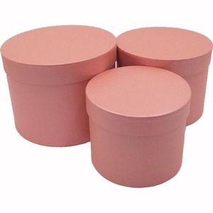 pink hat boxes for flowers