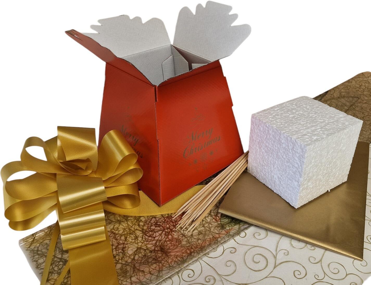 florist box bouquet kit with foam christmas