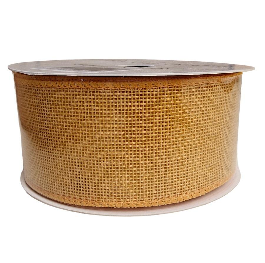 burlap jute ribbon yellow