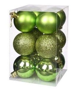 olive green christmas tree baubles