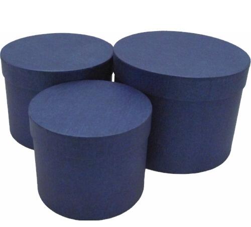 blue hat boxes for flowers