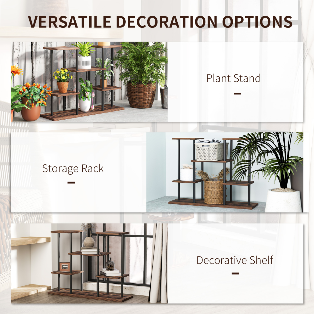 Large Metal Flower Racks Outsunny 4 Tiered Metal Flower Shelf Display Rack