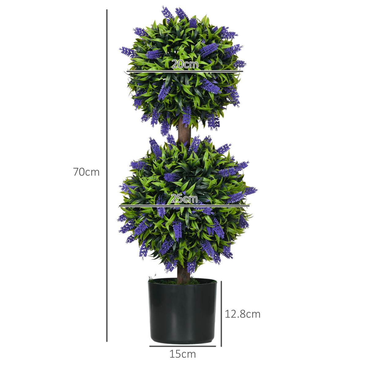 Artificial Plants Ball Tree with Lavender Flowers