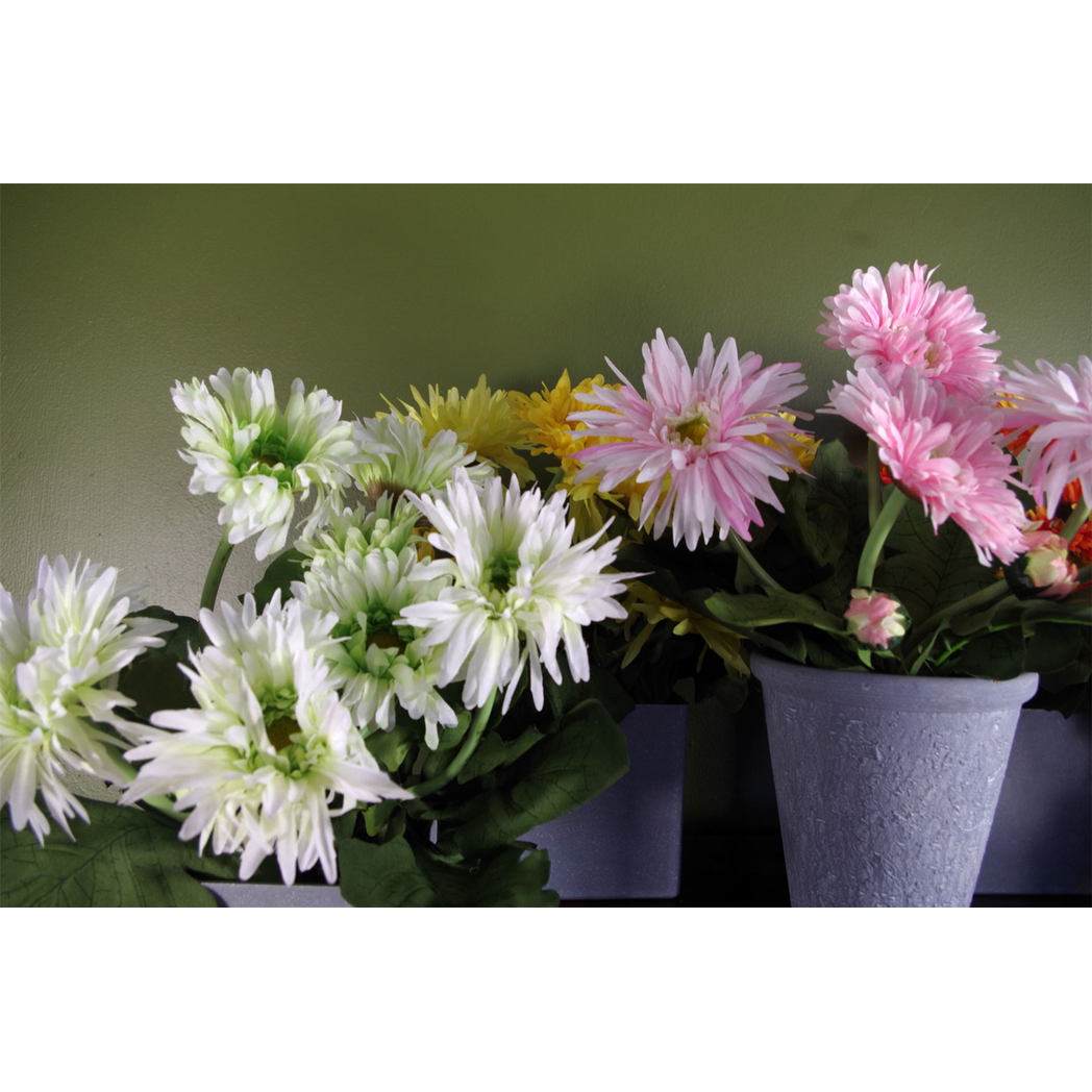 Artificial Potted Daisy Flowering Plant Yellow