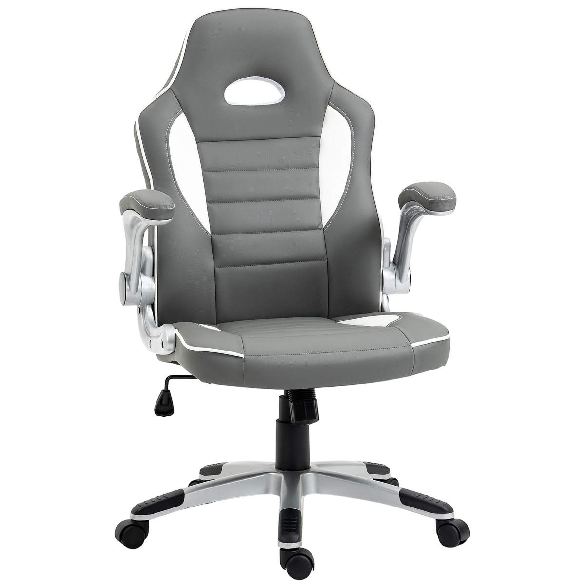 Racing Gaming Chair Adjustable Swivel Chair with Flip Up Armrests