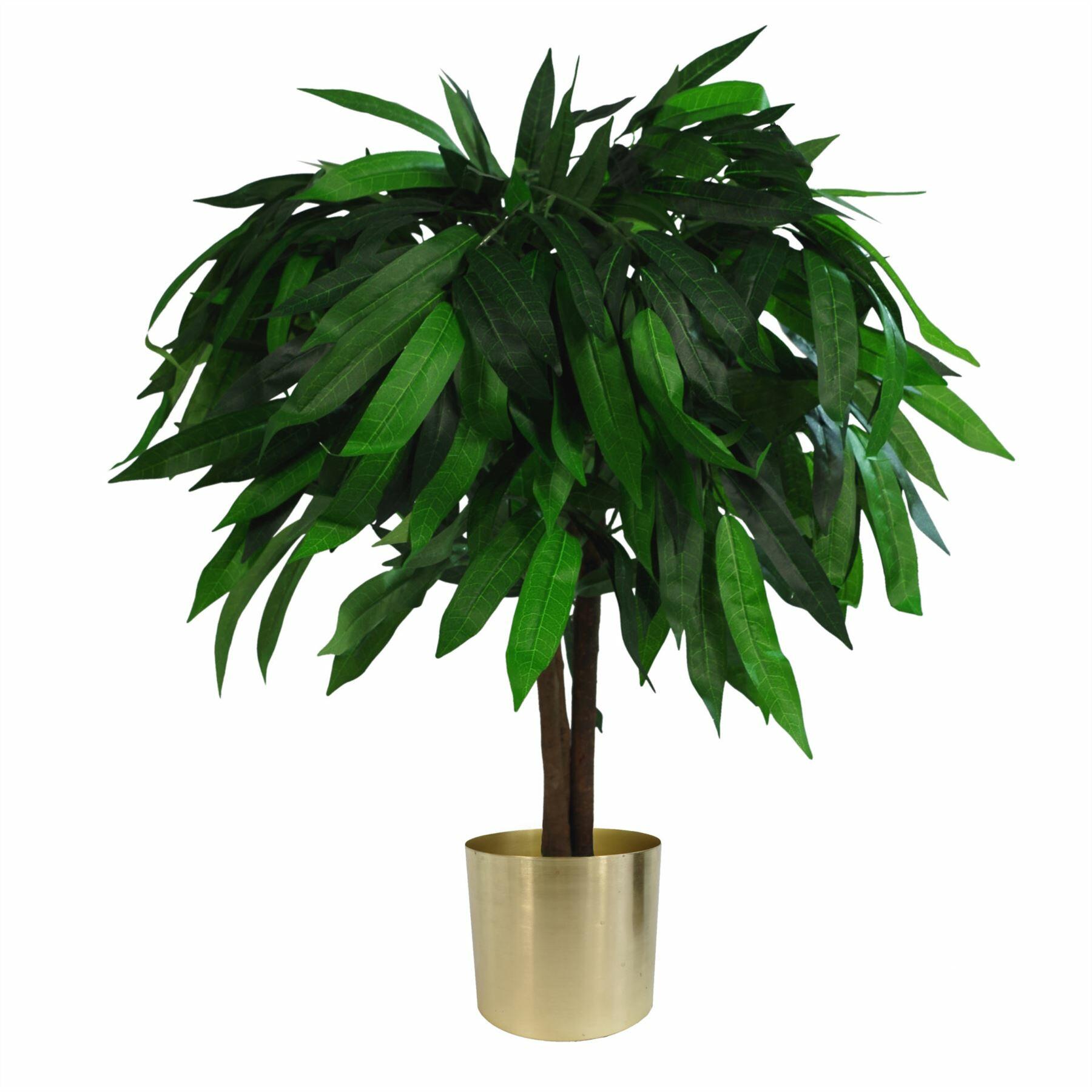 80cm large artificial mango tree plant with metal view 1