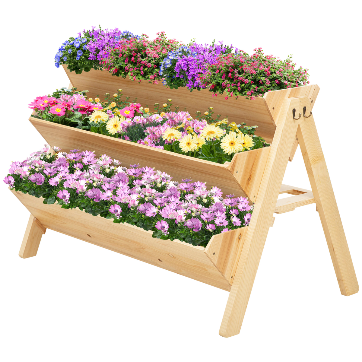 Tier Wooden Stand Vertical Plant Bed Storage
