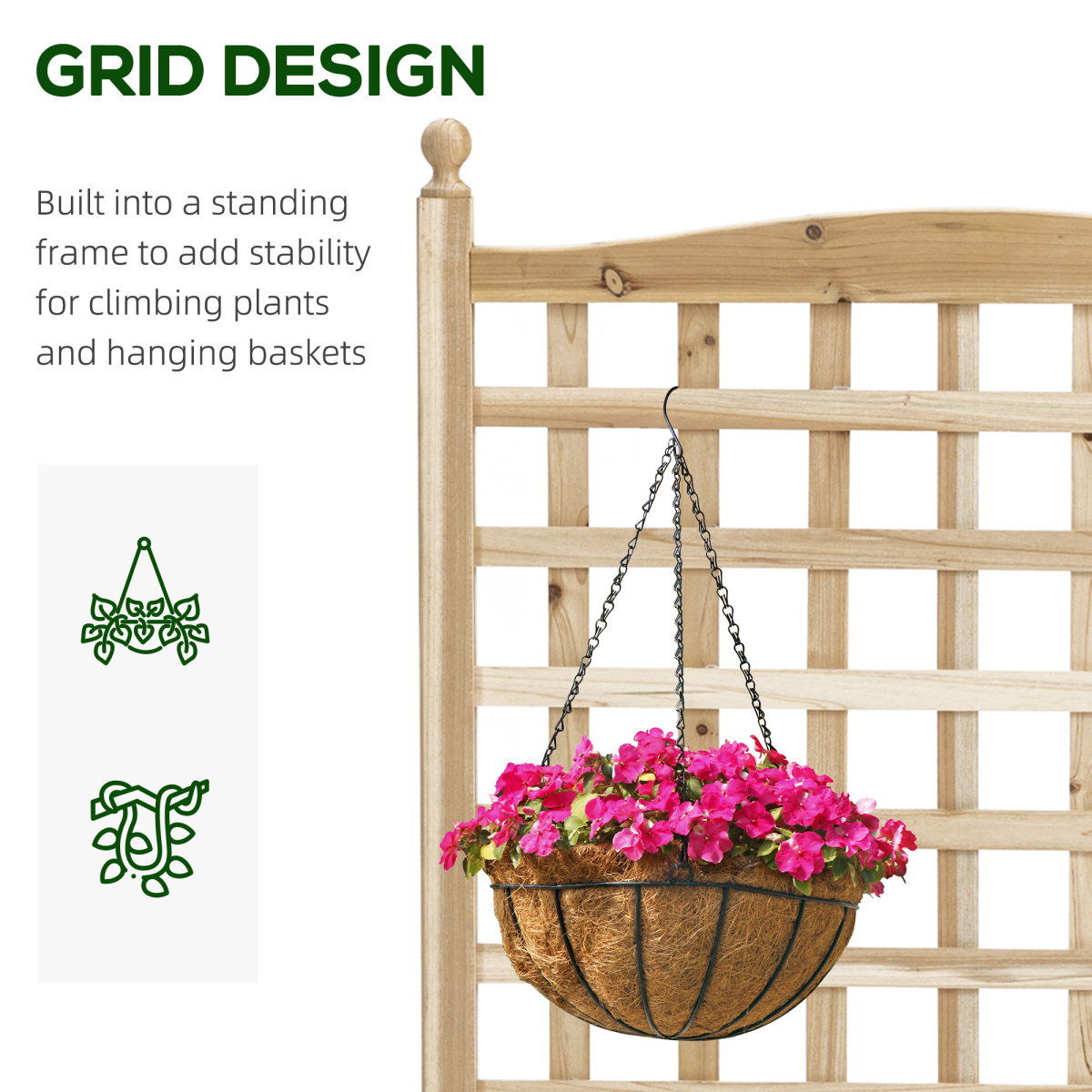 Raised Garden Bed with Trellis Garden Planters