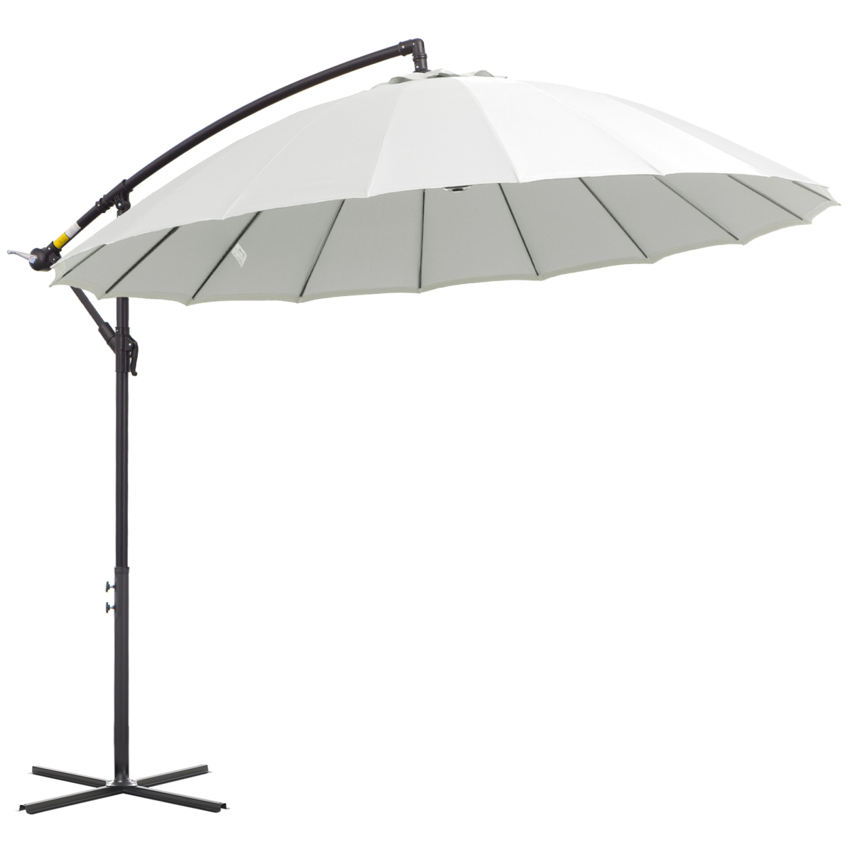3m Cantilever Shanghai Parasol - Cross Base, Off-White