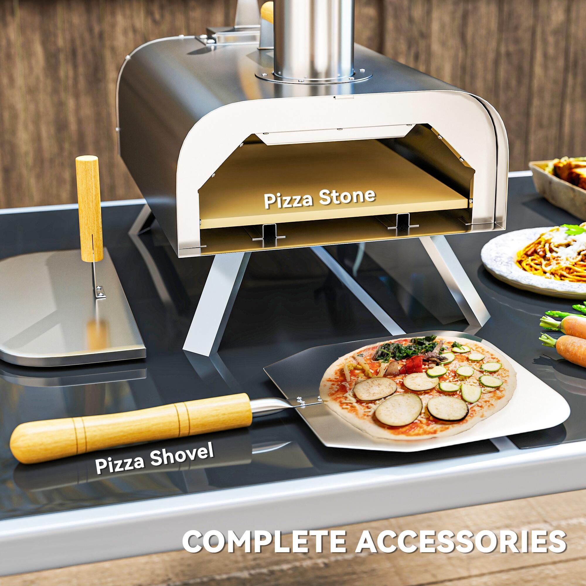 Portable Wood Pellet Pizza Oven 12 Inch Stone