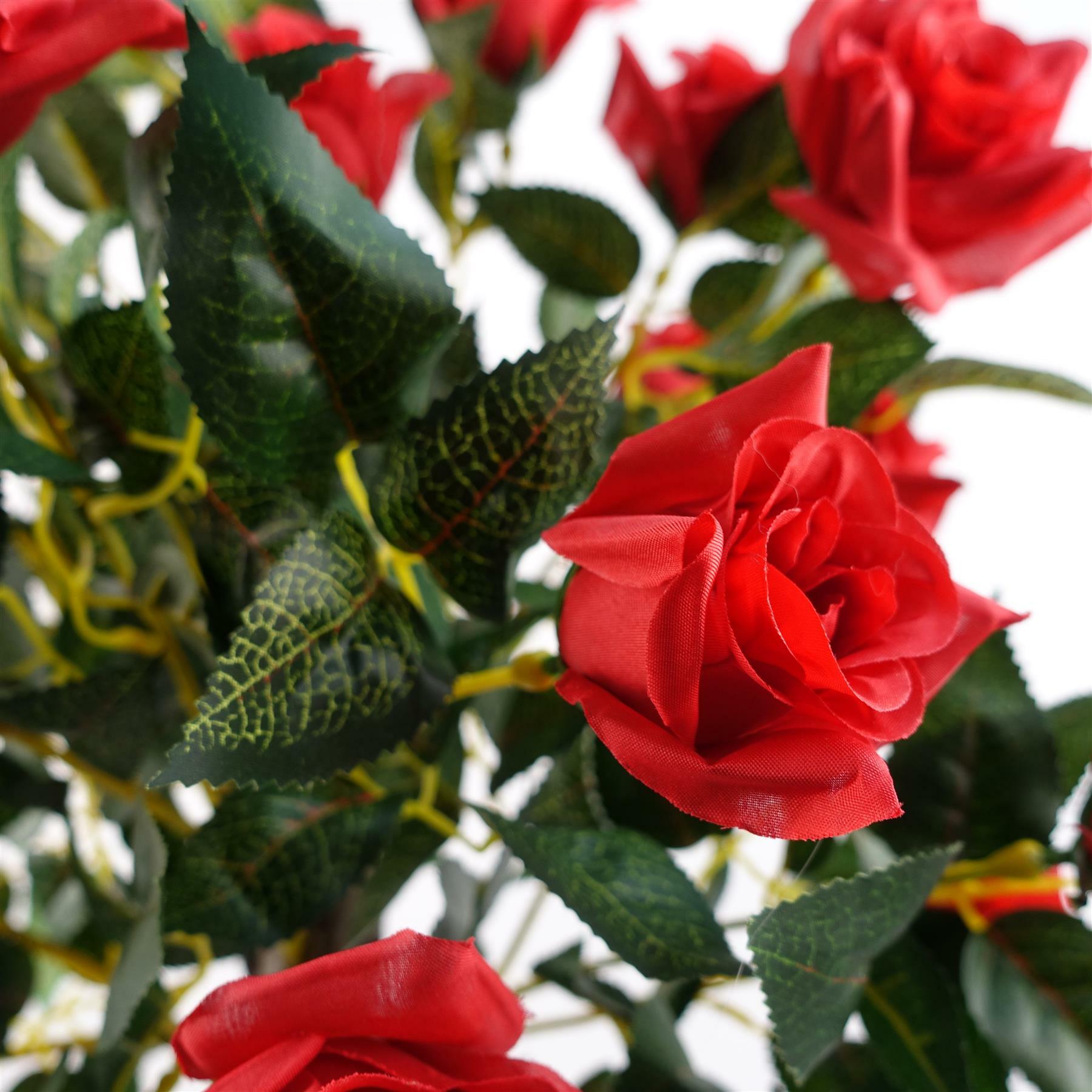 Artificial Red Rose Tree Wedding Twisted Vine 90cm