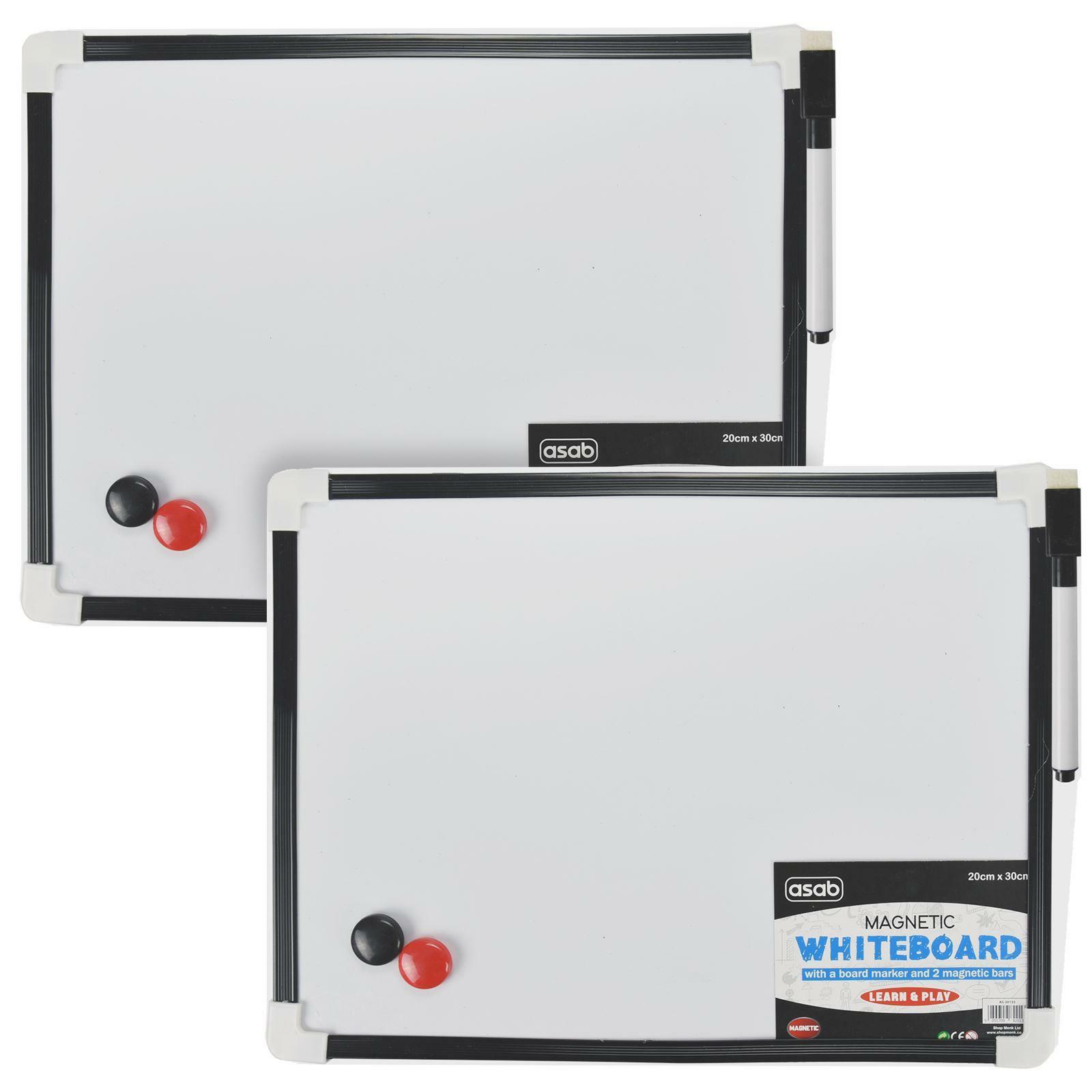 2x a4 magnetic whiteboard w pen & eraser