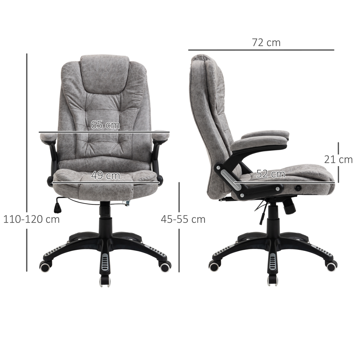 high back home office chair computer desk chair view 3