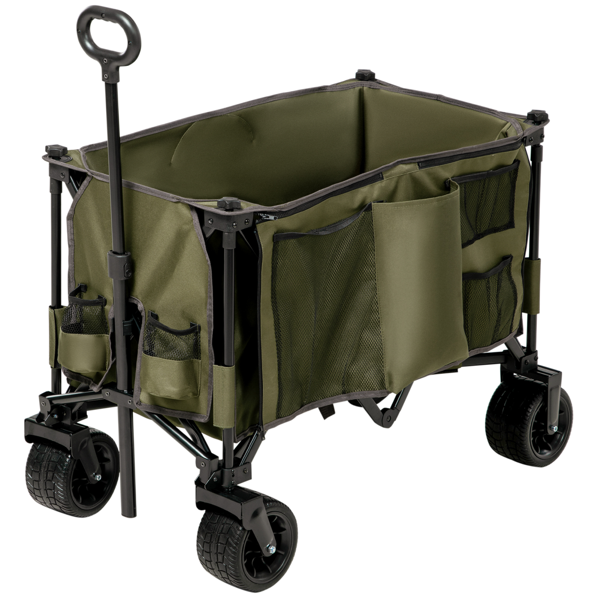 folding garden trolley collapsible camping trolley steel frame