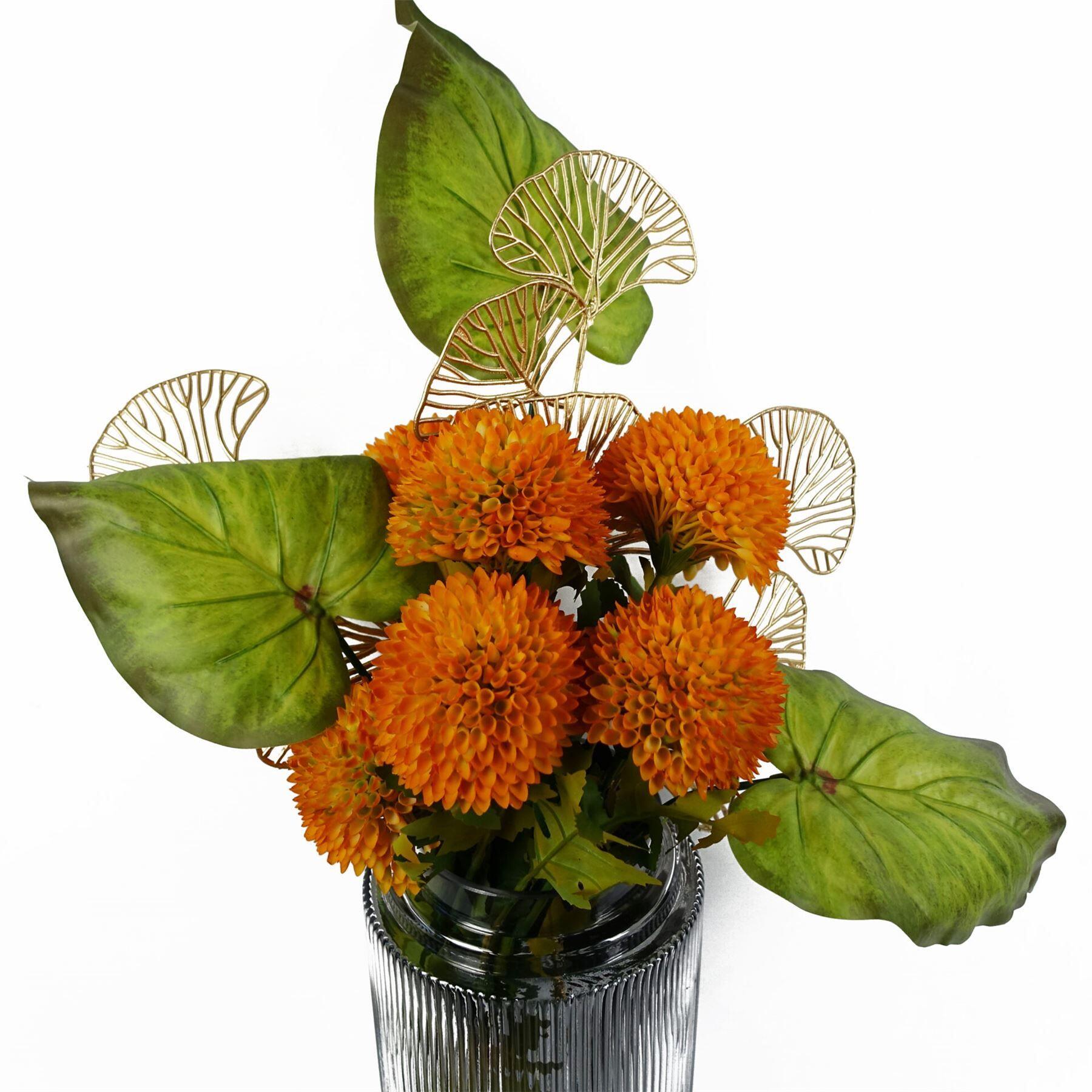 pack of 6 x 50cm artificial green plastic view 4