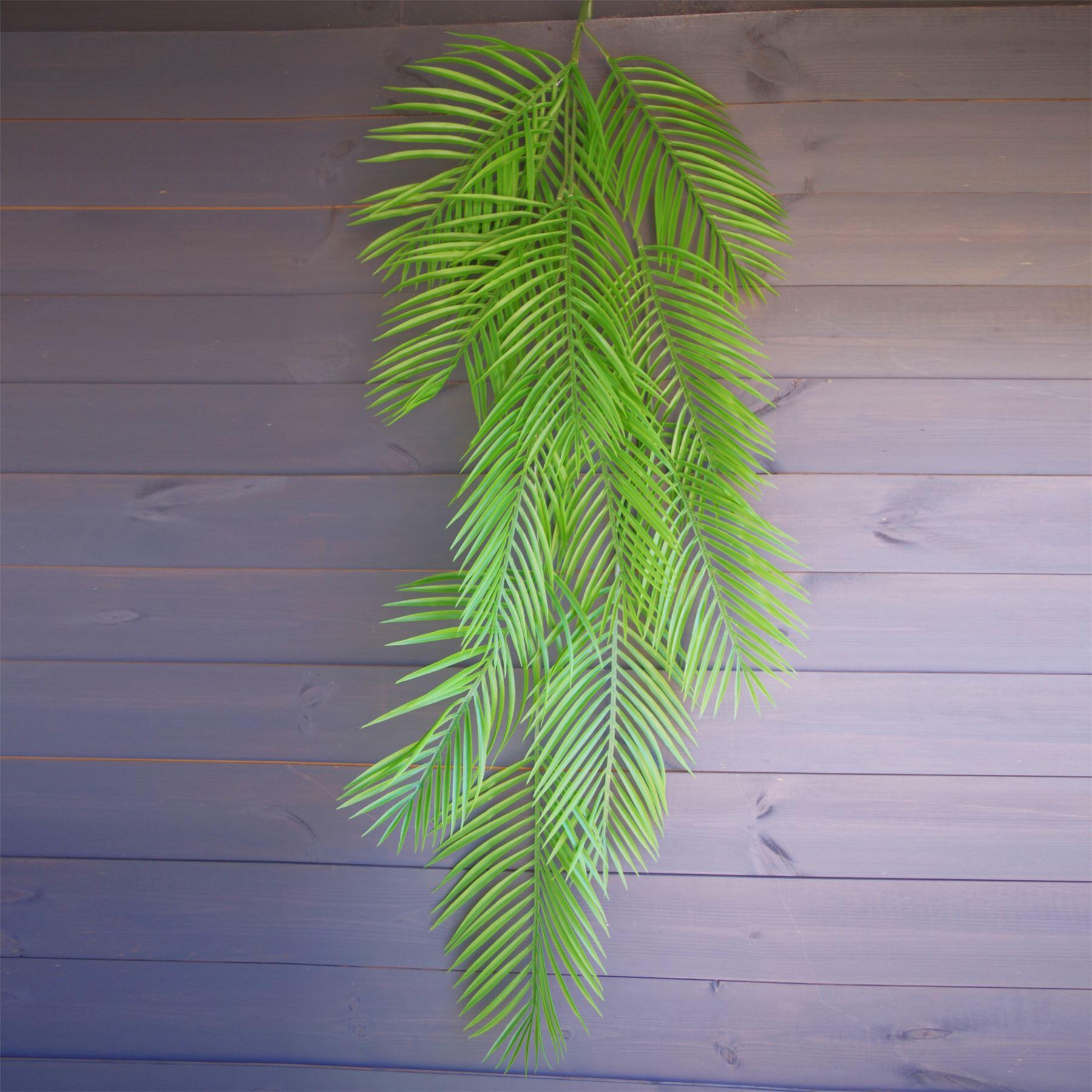 image of 120cm artificial hanging palm leaf plant