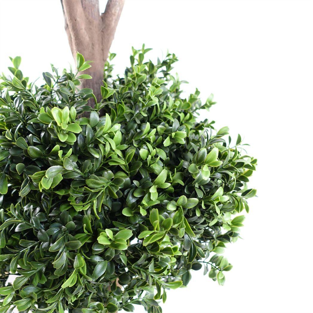 image of 120cm buxus triple ball artificial tree uv resistant outdoor topiary view 2