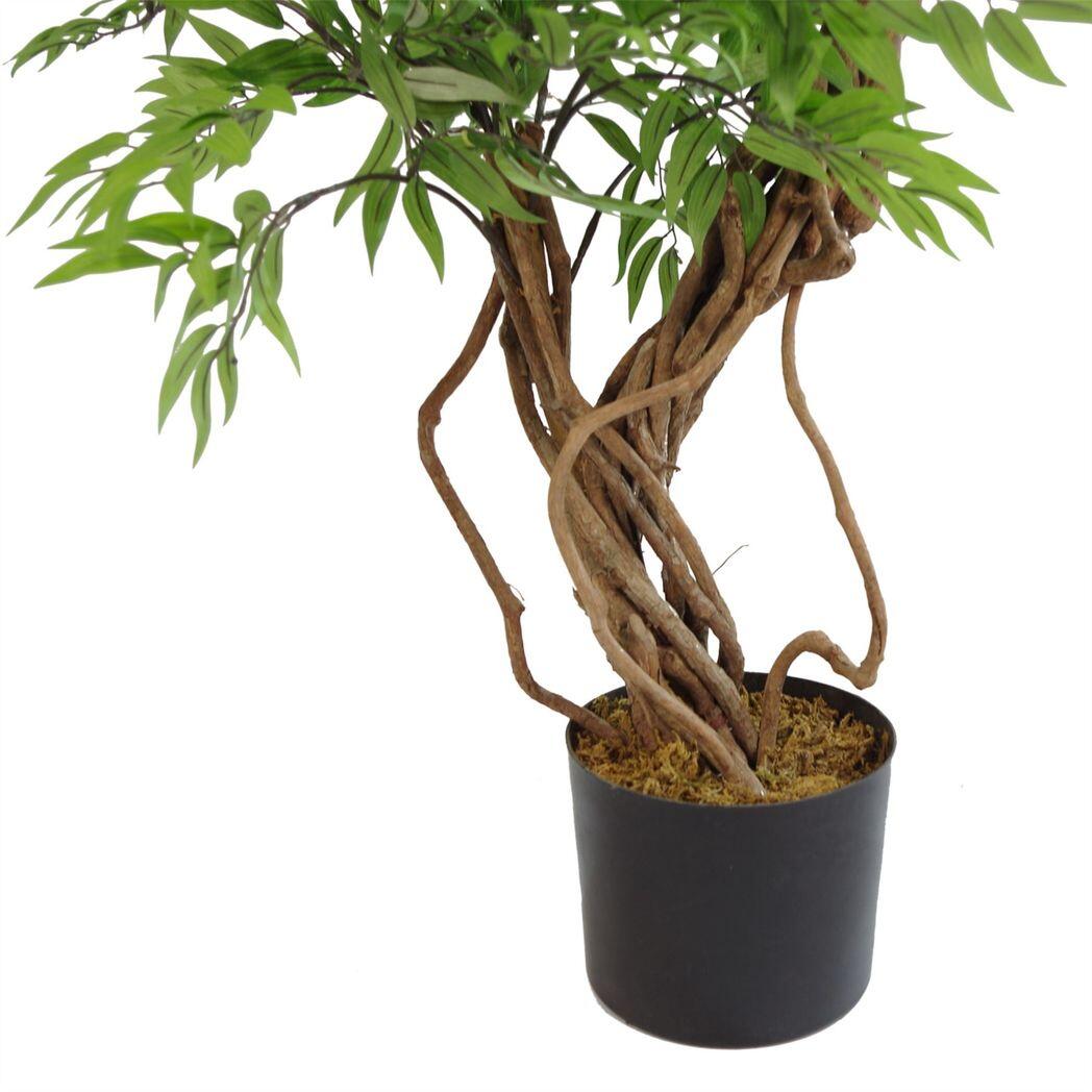 image of 140cm realistic artificial japanese fruticosa tree ficus tree gold planter view 2