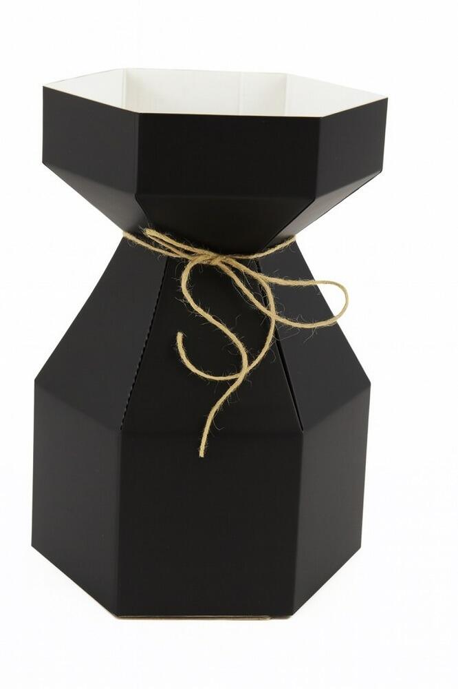 gathered windsor florist box sweet vase black