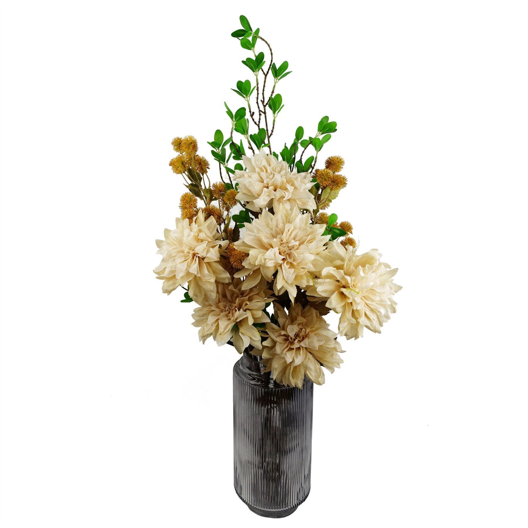 photo of 55cm dahlia flower stem - dusty cream on display