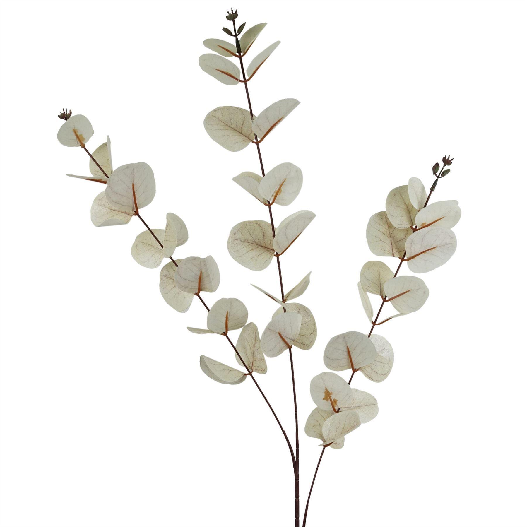 image showing 80cm white eucalyptus foliage stem