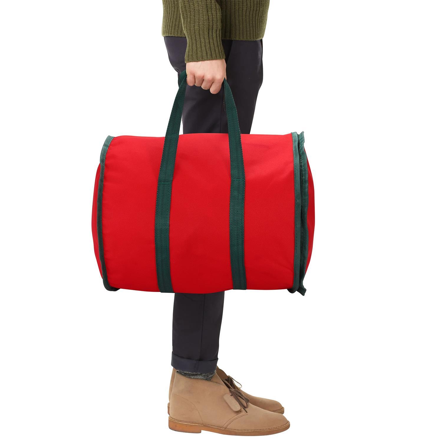 durable red christmas storage bag made for seasonal use