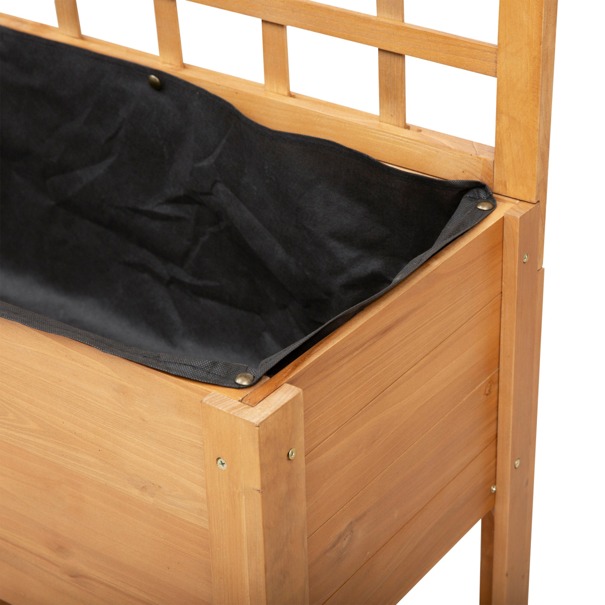 105x40x135cm Wooden Planter Raised Elevated Bed Planter Flower with 2 Shelves alternative style 8