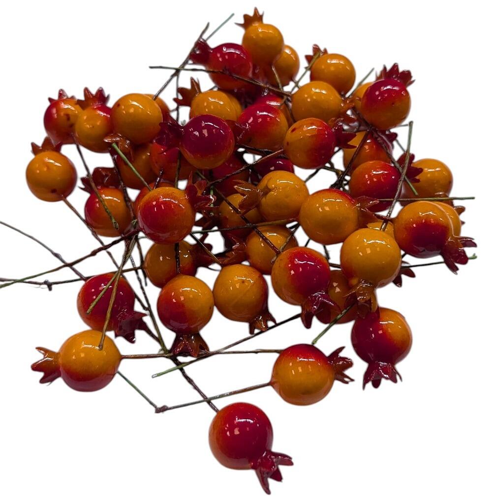 artificial red berry on a stem pick for christmas wreaths