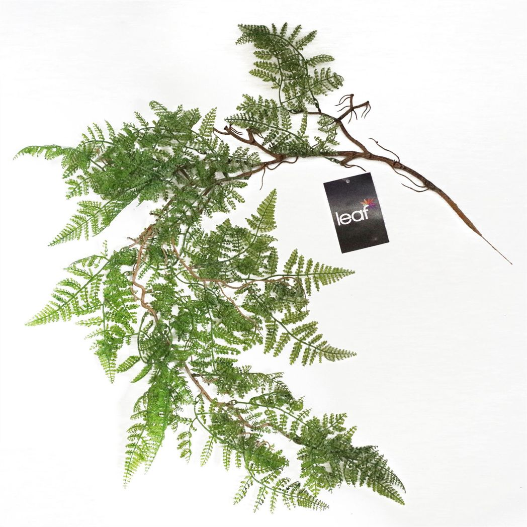 artificial fern hanging dark green maidenhair plant product image