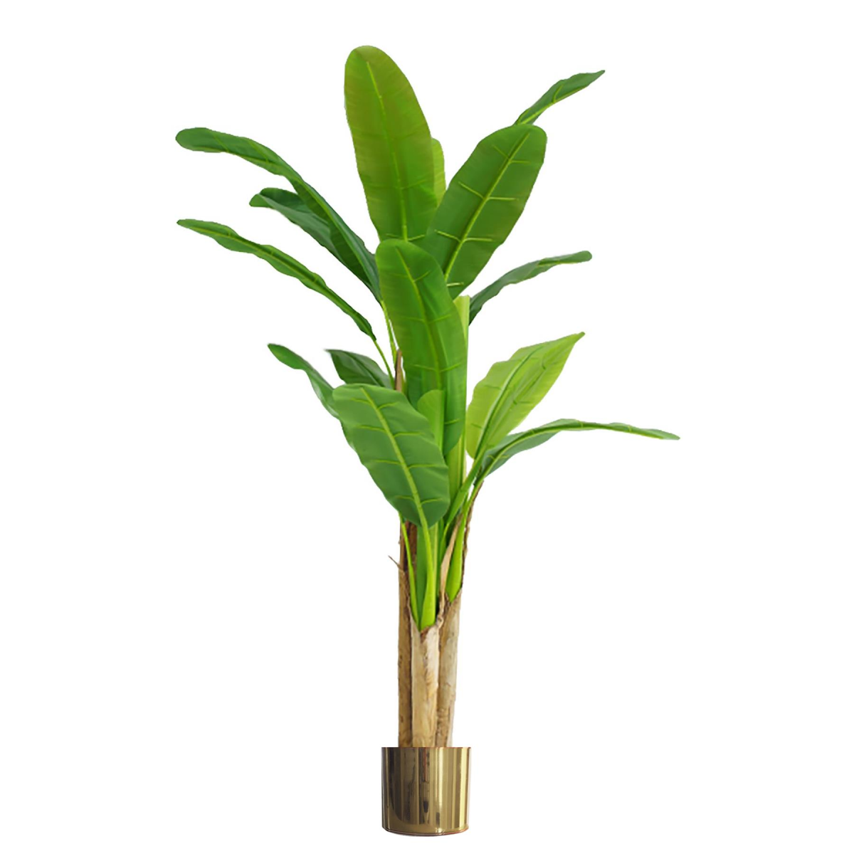 gold planter tropical banana metal 180cm artificial product image