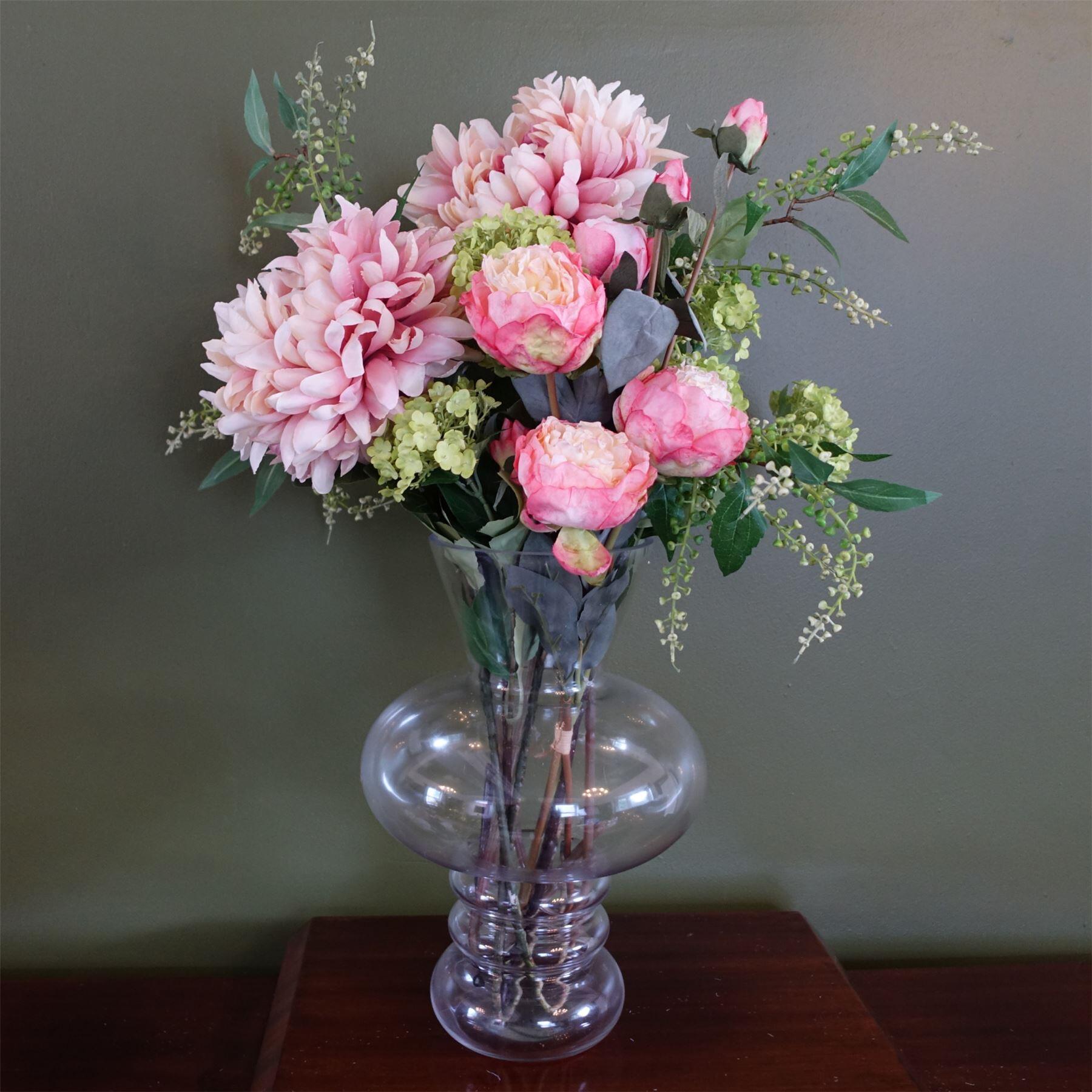 bubble chrysanthemum mix vase 60cm glass product image