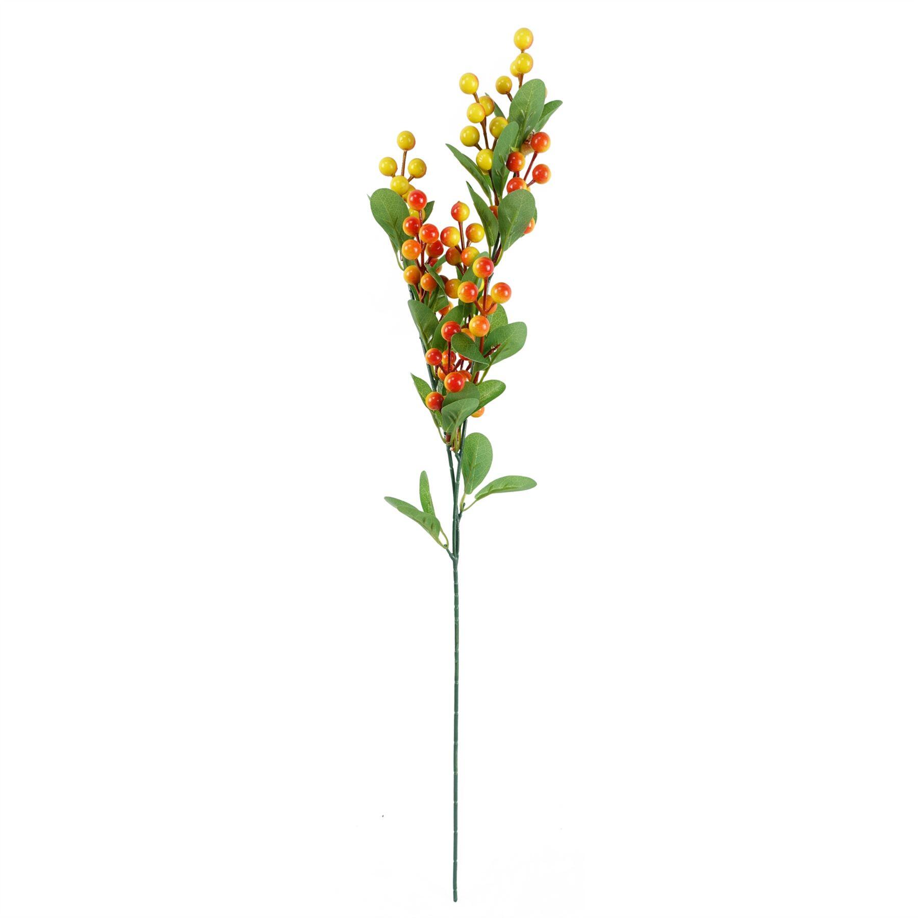 and chrysanthemum orange vase glass 80cm foliage product image