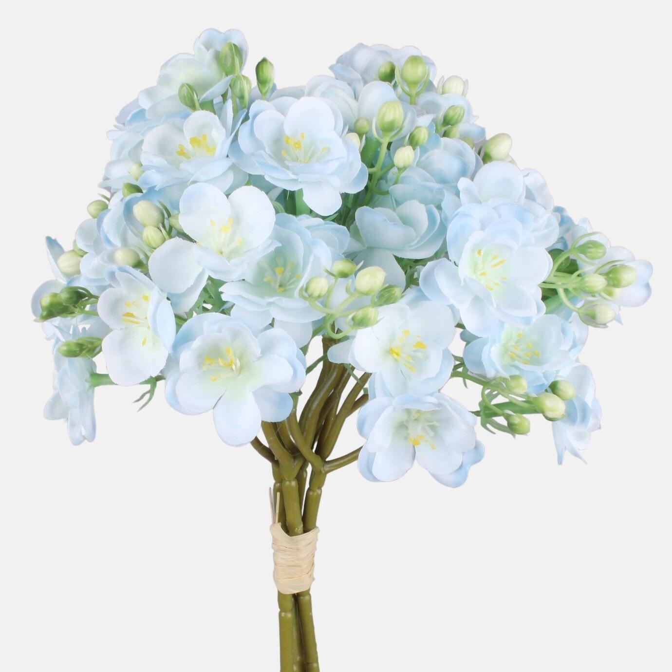 Artificial Flowers 38cm Jasmine Bundle Blue