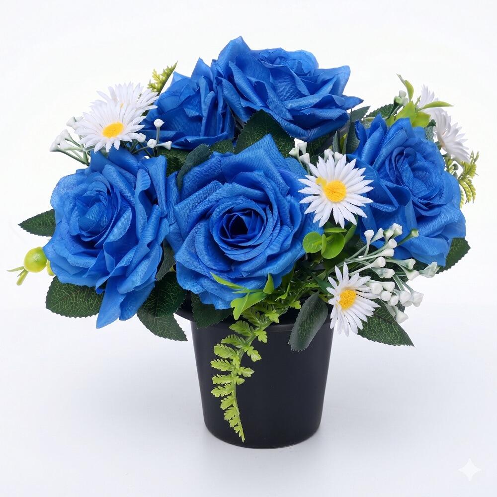 cemetery grave vase pot with flowers
