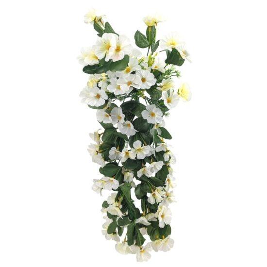 trailing artificial nasturtium flowers for hanging baskets ivory