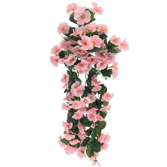 trailing artificial nasturtium flowers for hanging baskets pink