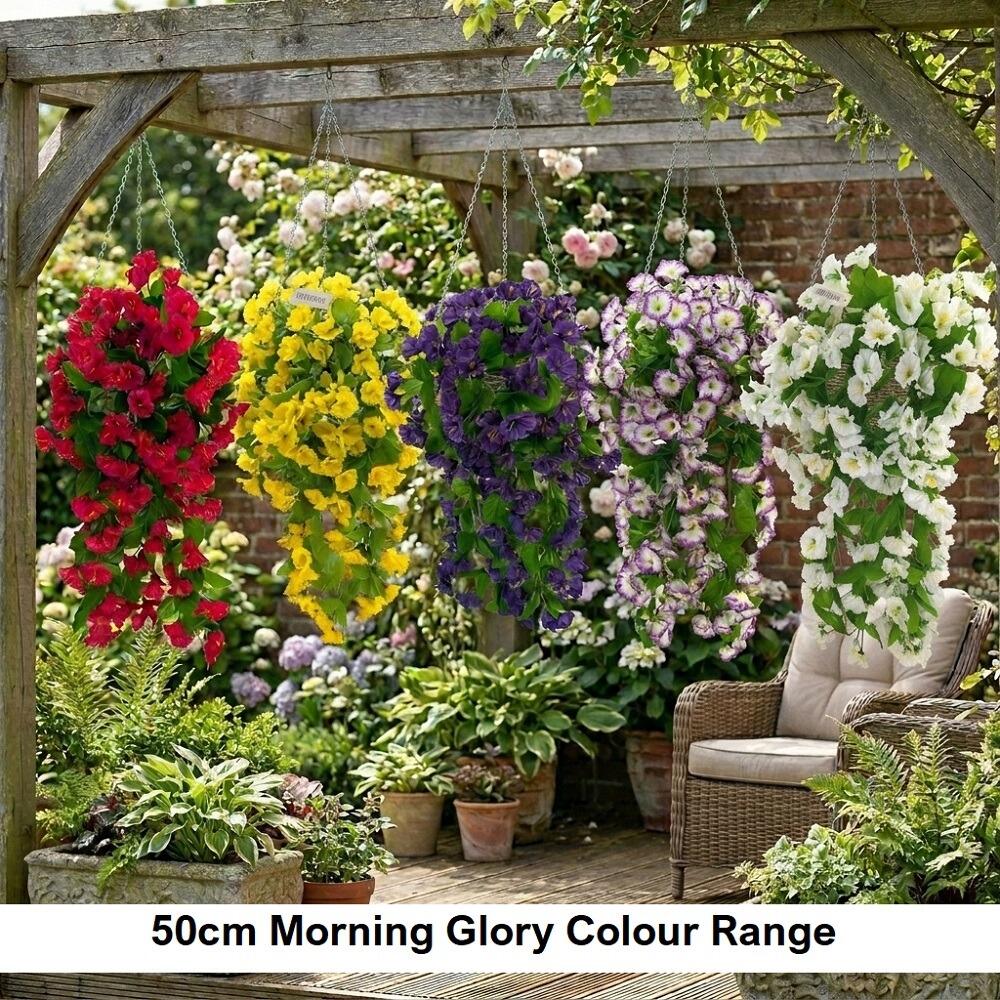 Artificial Trailing Flowers for Hanging Baskets 50cm