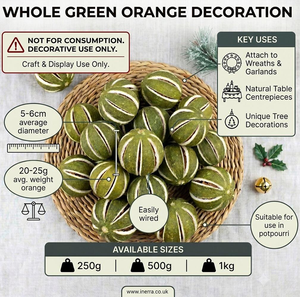 christmas dried fruit green oranges wreath making