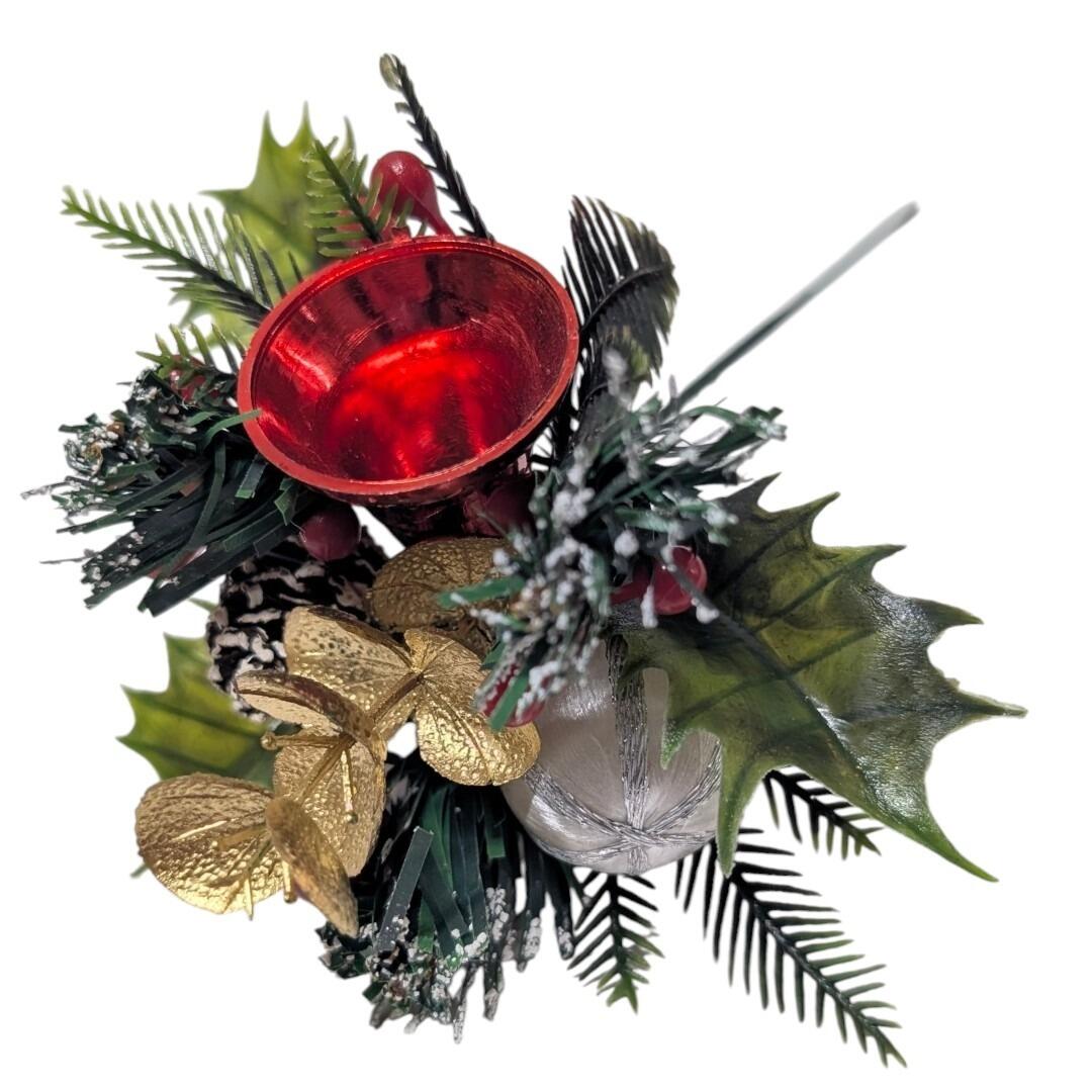 christmas wreath pick foliage filler artificial