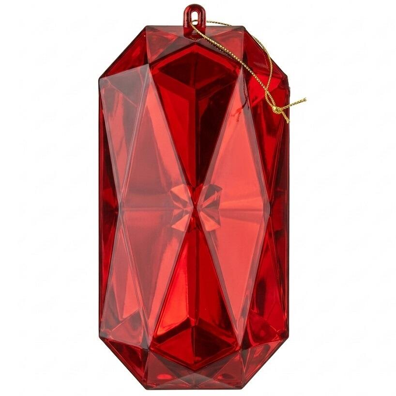 hanging gem acrylic jewel bauble ornament large red