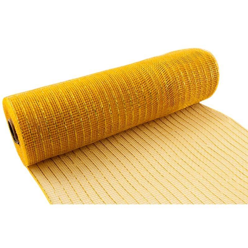 gold deco mesh wreath 10 inch