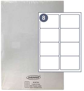 8 per sheet blank label template