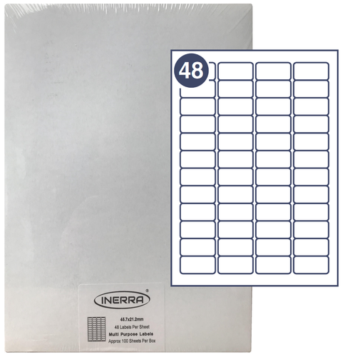 Return Address Stickers A4 Blank Labels